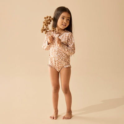 Wilson & Frenchy - Hazel Floral Long Sleeved Swimsuit One-Piece Swimsuit Wilson & Frenchy 