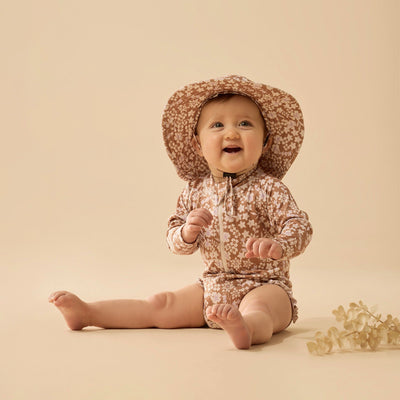 Wilson & Frenchy - Hazel Floral Long Sleeved Swimsuit One-Piece Swimsuit Wilson & Frenchy 