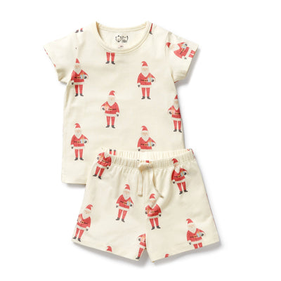 Wilson & Frenchy - Ho Ho Ho Organic Short Sleeved Pyjamas Short Sleeve Pyjamas Wilson & Frenchy 