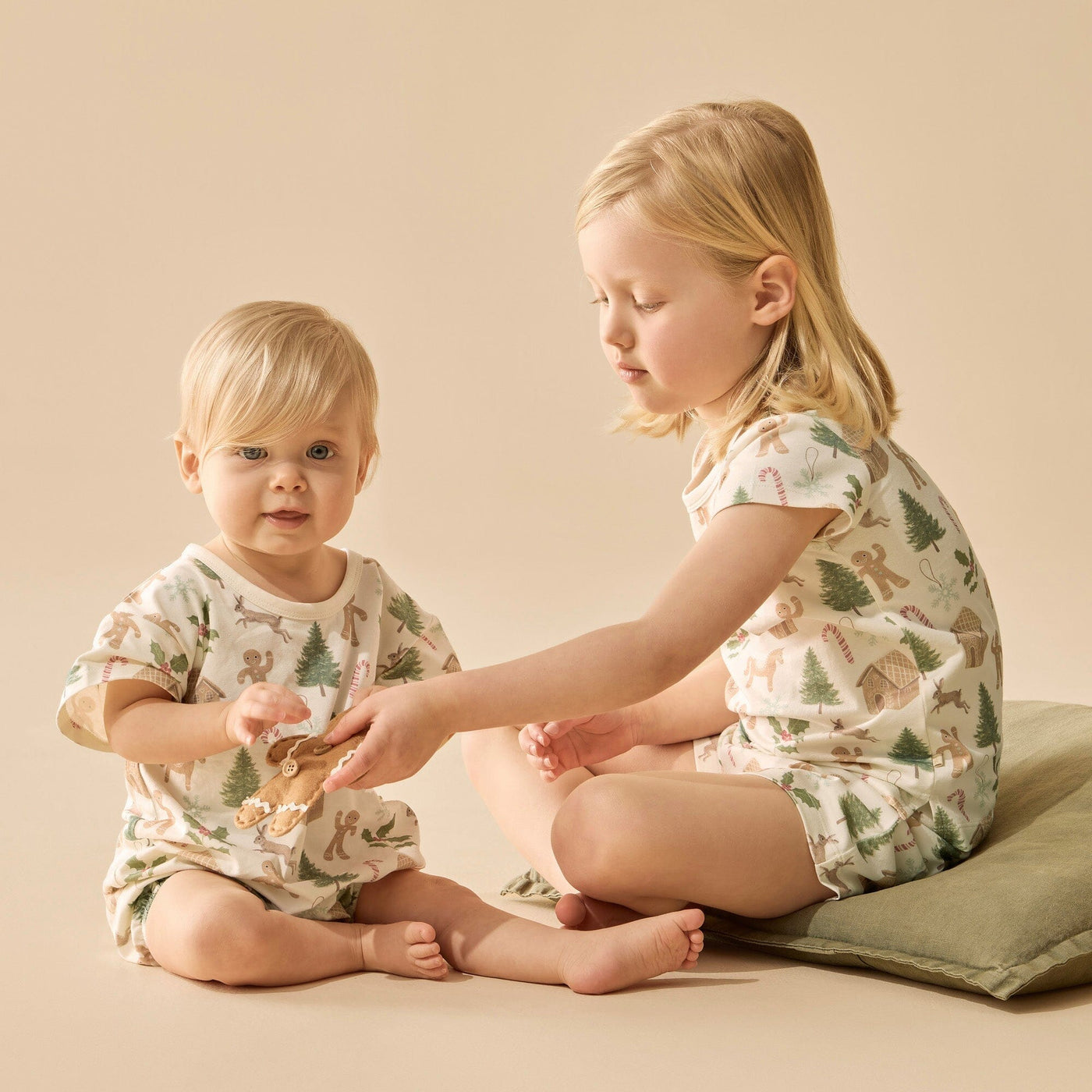 Wilson & Frenchy - Holly Jolly Magic Organic Short Sleeved Pyjamas Short Sleeve Pyjamas Wilson & Frenchy 