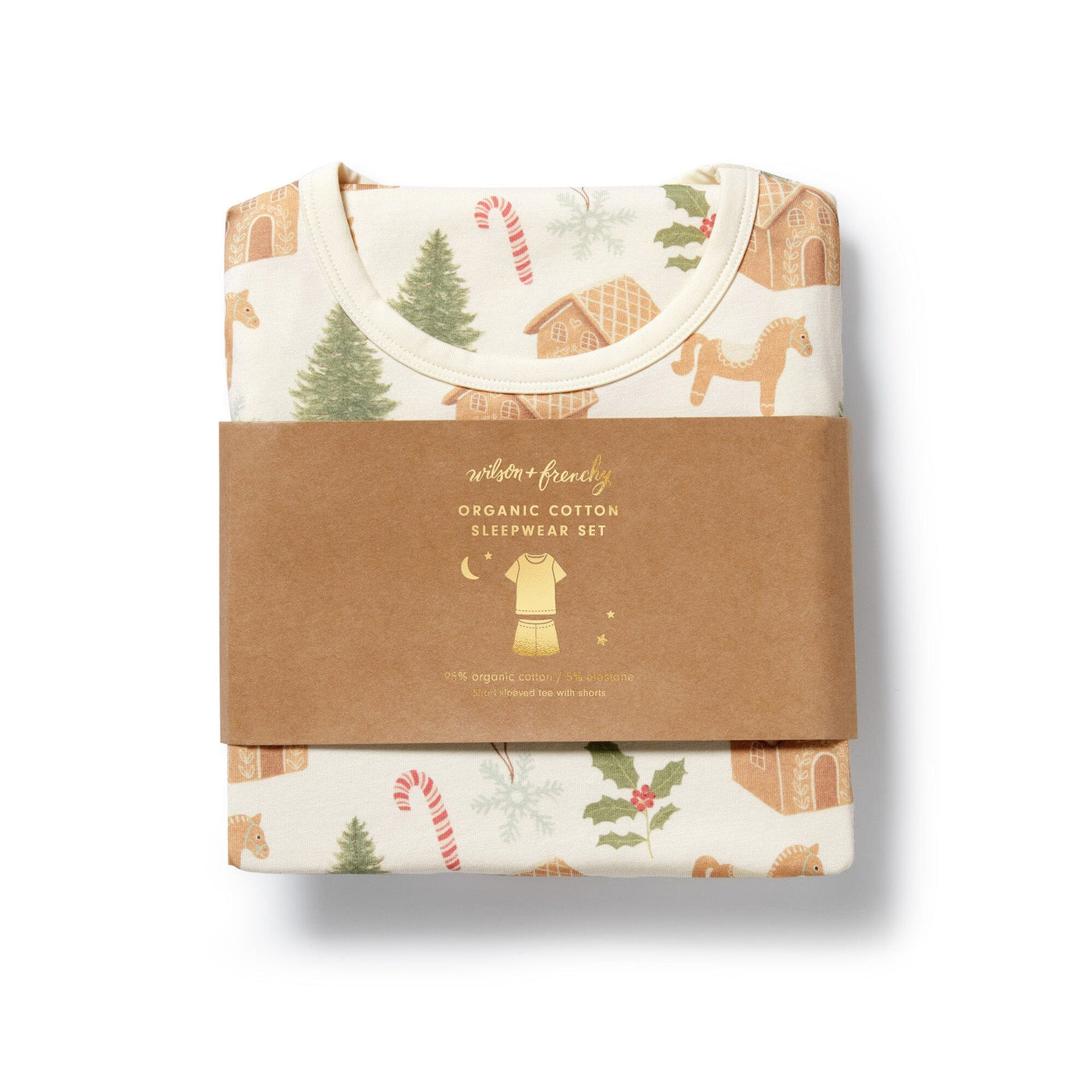 Wilson & Frenchy - Holly Jolly Magic Organic Short Sleeved Pyjamas Short Sleeve Pyjamas Wilson & Frenchy 
