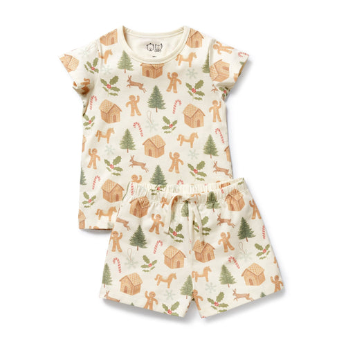 Wilson & Frenchy - Organic Short Sleeved Pyjamas | Holly Jolly Magic