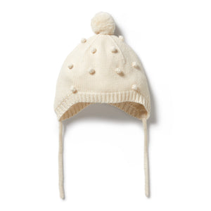 Wilson & Frenchy - Knitted Bauble Bonnet Ecru