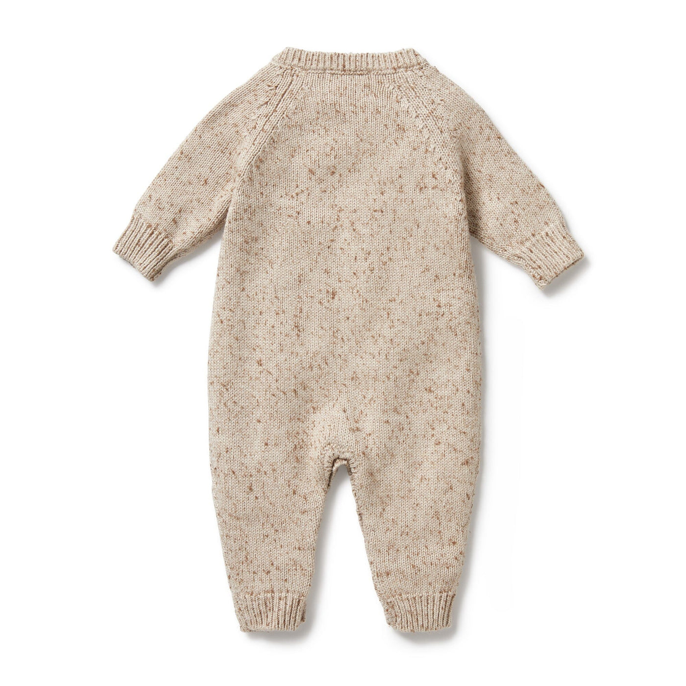 Wilson & Frenchy Knitted Cable Growsuit - Almond Fleck Growsuit Wilson & Frenchy 