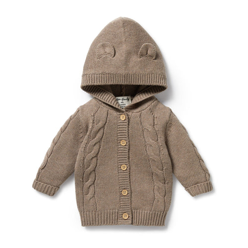 Wilson & Frenchy Knitted Cable Jacket - Walnut