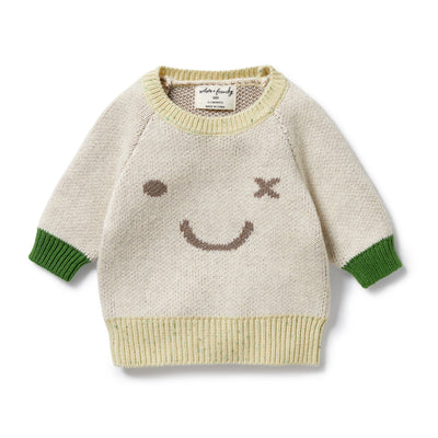 Wilson & Frenchy Knitted Jacquard Jumper - Almond Knitted Jumper Wilson & Frenchy 