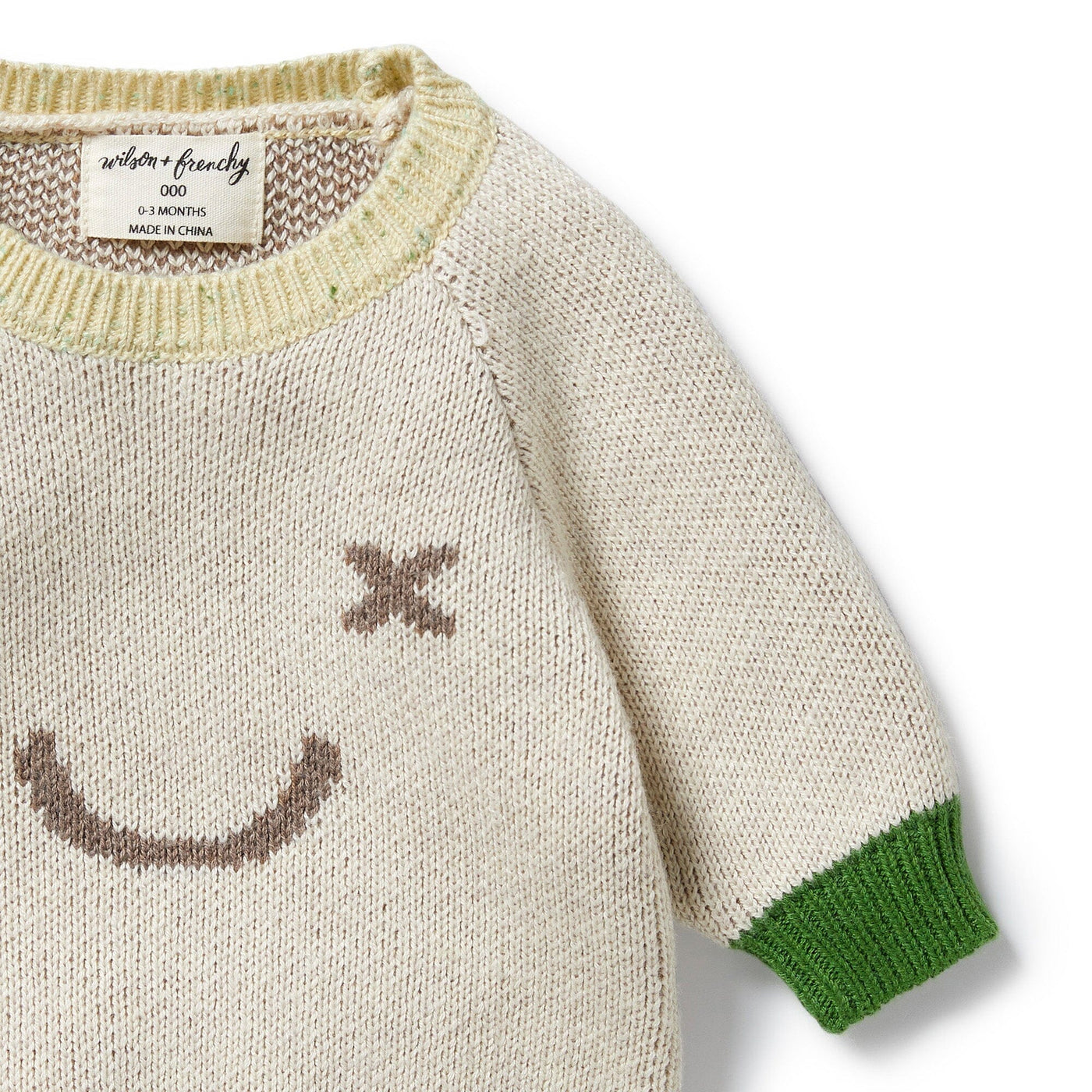 Wilson & Frenchy Knitted Jacquard Jumper - Almond Knitted Jumper Wilson & Frenchy 