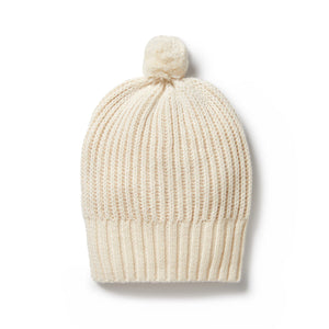 Wilson & Frenchy - Knitted Ribbed Hat Ecru