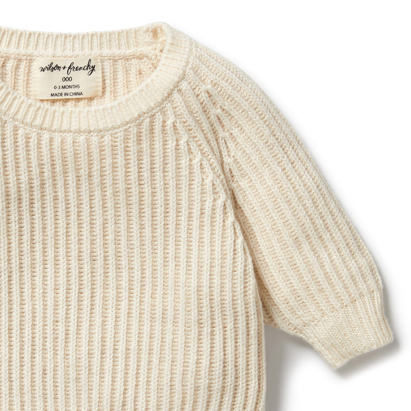 Wilson & Frenchy Knitted Ribbed Jumper - Ecru Knitted Jumper Wilson & Frenchy 