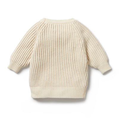 Wilson & Frenchy Knitted Ribbed Jumper - Ecru Knitted Jumper Wilson & Frenchy 
