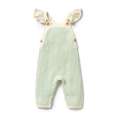 Wilson & Frenchy Knitted Ruffle Overall - Mint Green Overalls Wilson & Frenchy 