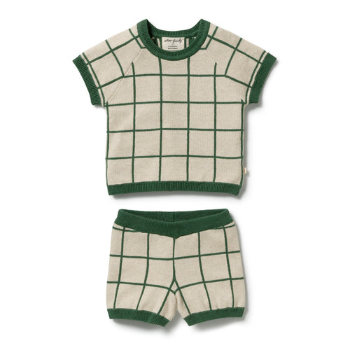 Wilson & Frenchy - Lagoon Organic Knitted Check Set