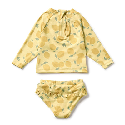 Wilson & Frenchy - Lemon Drop Cutwork Rashie Swimset Two-Piece Swimsuit Wilson & Frenchy 