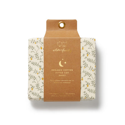 Wilson & Frenchy - Lemon Leaf Organic Cot Sheet Cot Sheet Wilson & Frenchy 