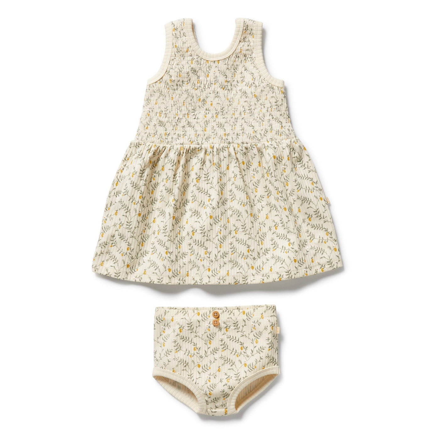 Wilson & Frenchy - Lemon Leaf Organic Dress Set Matching Set Wilson & Frenchy 