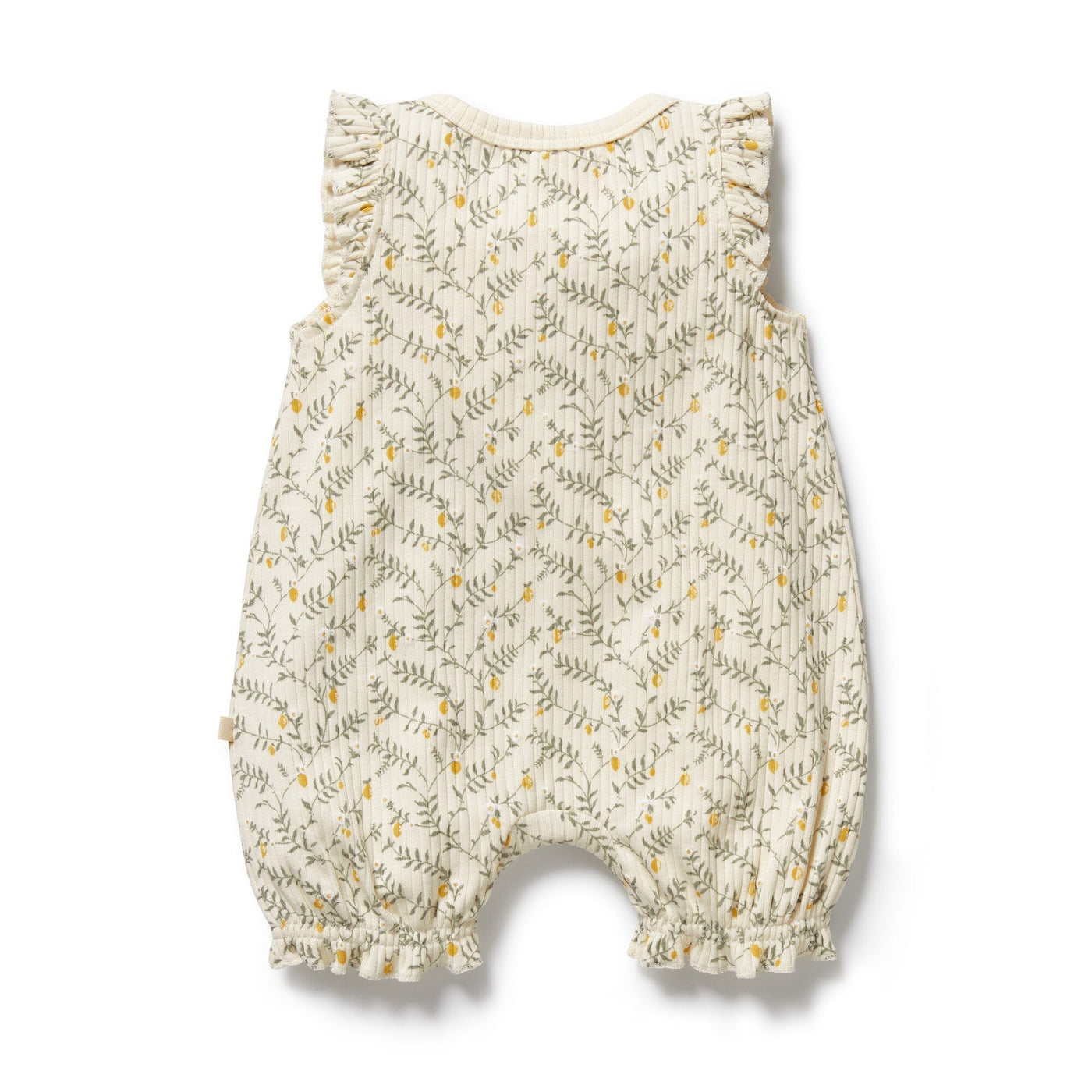 Wilson & Frenchy - Lemon Leaf Organic Ruffle Zipsuit Zipsuit Wilson & Frenchy 