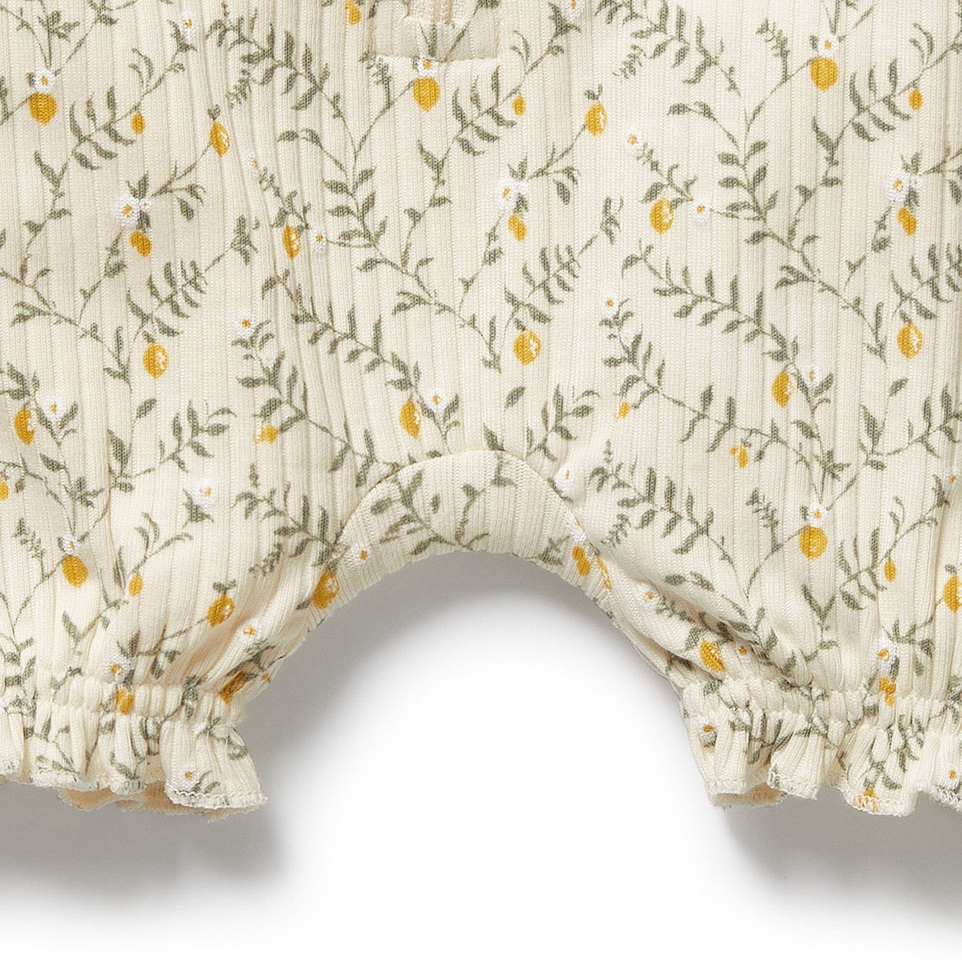 Wilson & Frenchy - Lemon Leaf Organic Ruffle Zipsuit Zipsuit Wilson & Frenchy 
