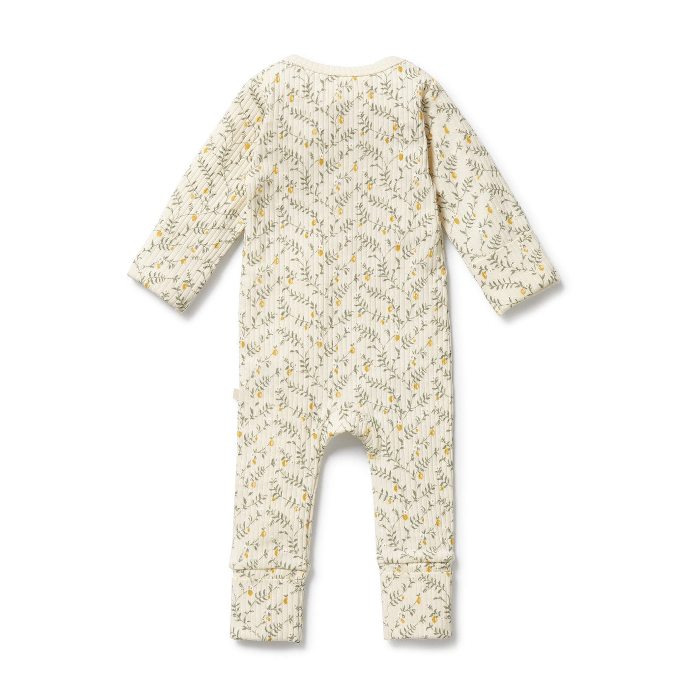 Wilson & Frenchy - Lemon Leaf Organic Zipsuit with Feet Zipsuit Wilson & Frenchy 