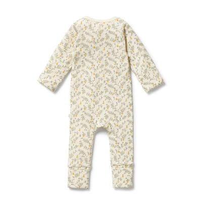 Wilson & Frenchy - Lemon Leaf Organic Zipsuit with Feet Zipsuit Wilson & Frenchy 