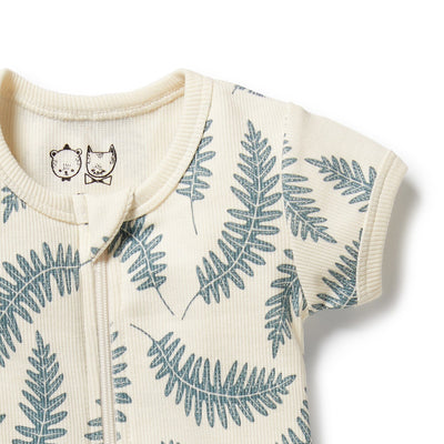Wilson & Frenchy - Little Fronds Organic Boyleg Zipsuit Zipsuit Wilson & Frenchy 