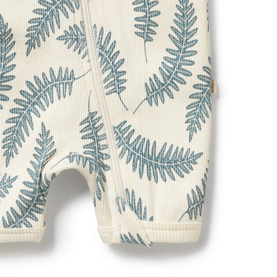 Wilson & Frenchy - Little Fronds Organic Boyleg Zipsuit Zipsuit Wilson & Frenchy 