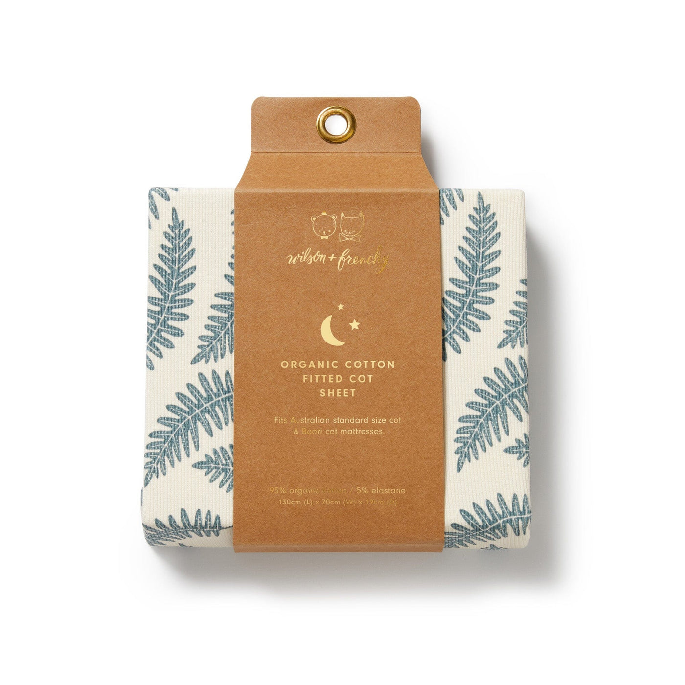 Wilson & Frenchy - Little Fronds Organic Cot Sheet Cot Sheet Wilson & Frenchy 