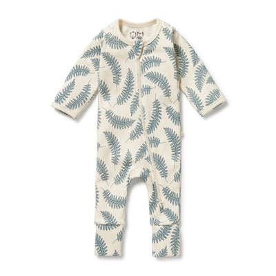 Wilson & Frenchy - Little Fronds Organic Zipsuit with Feet Zipsuit Wilson & Frenchy 