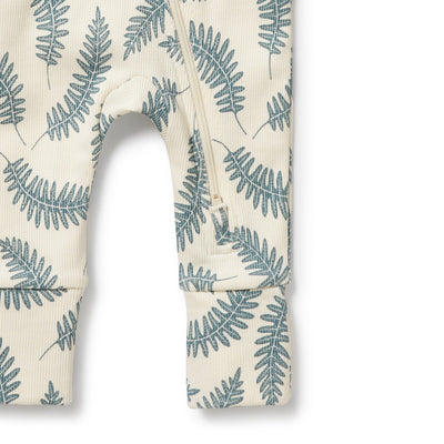 Wilson & Frenchy - Little Fronds Organic Zipsuit with Feet Zipsuit Wilson & Frenchy 