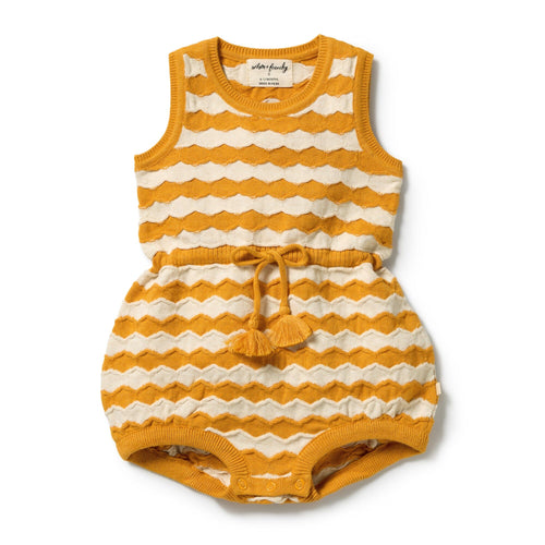 Wilson & Frenchy - Marmalade Organic Knitted Chevron Bodysuit