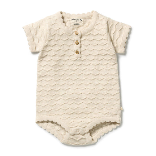 Wilson & Frenchy - Milk Cloud Organic Knitted Chevron Bodysuit