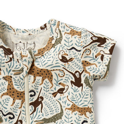 Wilson & Frenchy - Mini Jungle Organic Boyleg Zipsuit Zipsuit Wilson & Frenchy 