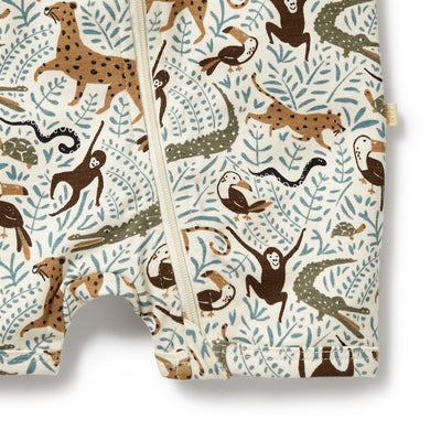 Wilson & Frenchy - Mini Jungle Organic Boyleg Zipsuit Zipsuit Wilson & Frenchy 