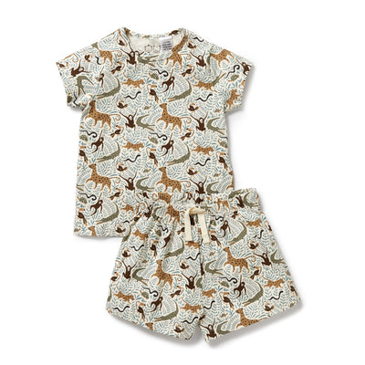 Wilson & Frenchy - Mini Jungle Organic Short Sleeved Pyjamas Short Sleeve Pyjamas Wilson & Frenchy 