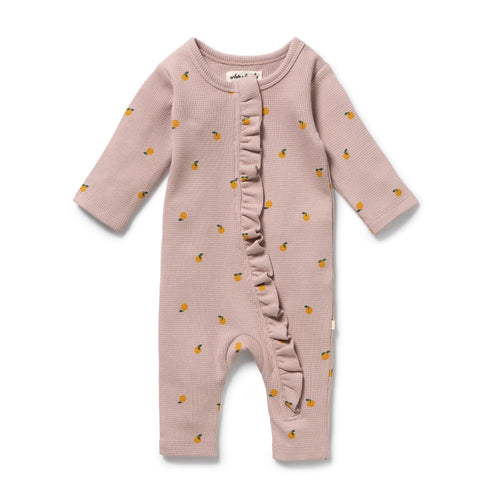 Wilson & Frenchy - Mini Mando Organic Waffle Ruffle Zipsuit