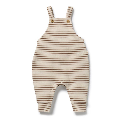 Wilson & Frenchy - Nutmeg Stripe Organic Waffle Overall