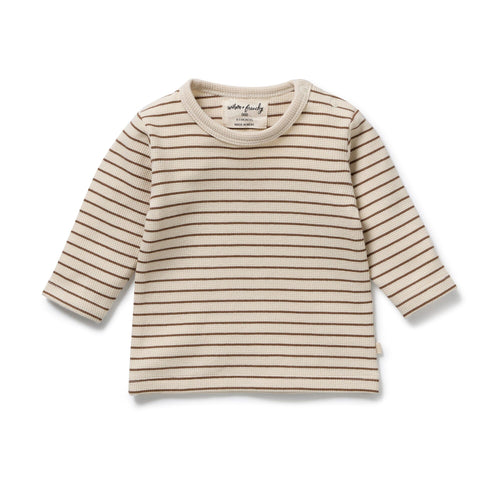 Wilson & Frenchy - Nutmeg Stripe Organic Waffle Top