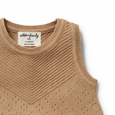 Wilson & Frenchy - Oat Organic Knitted Bodysuit Bodysuit Wilson & Frenchy 