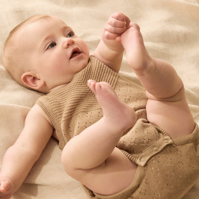 Wilson & Frenchy - Oat Organic Knitted Bodysuit Bodysuit Wilson & Frenchy 