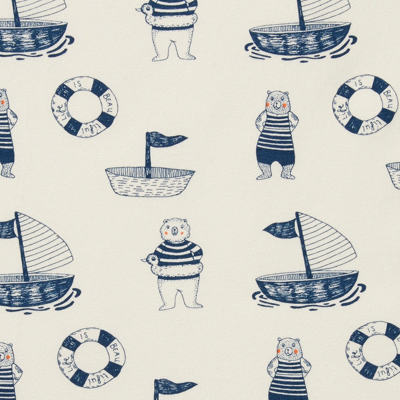 Wilson & Frenchy - Organic Bassinet Sheet Nautical Bear Bassinet Sheet Wilson & Frenchy 