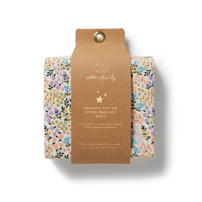 Wilson & Frenchy - Organic Bassinet Sheet | Tiny Bloom Bassinet Sheet Wilson & Frenchy 