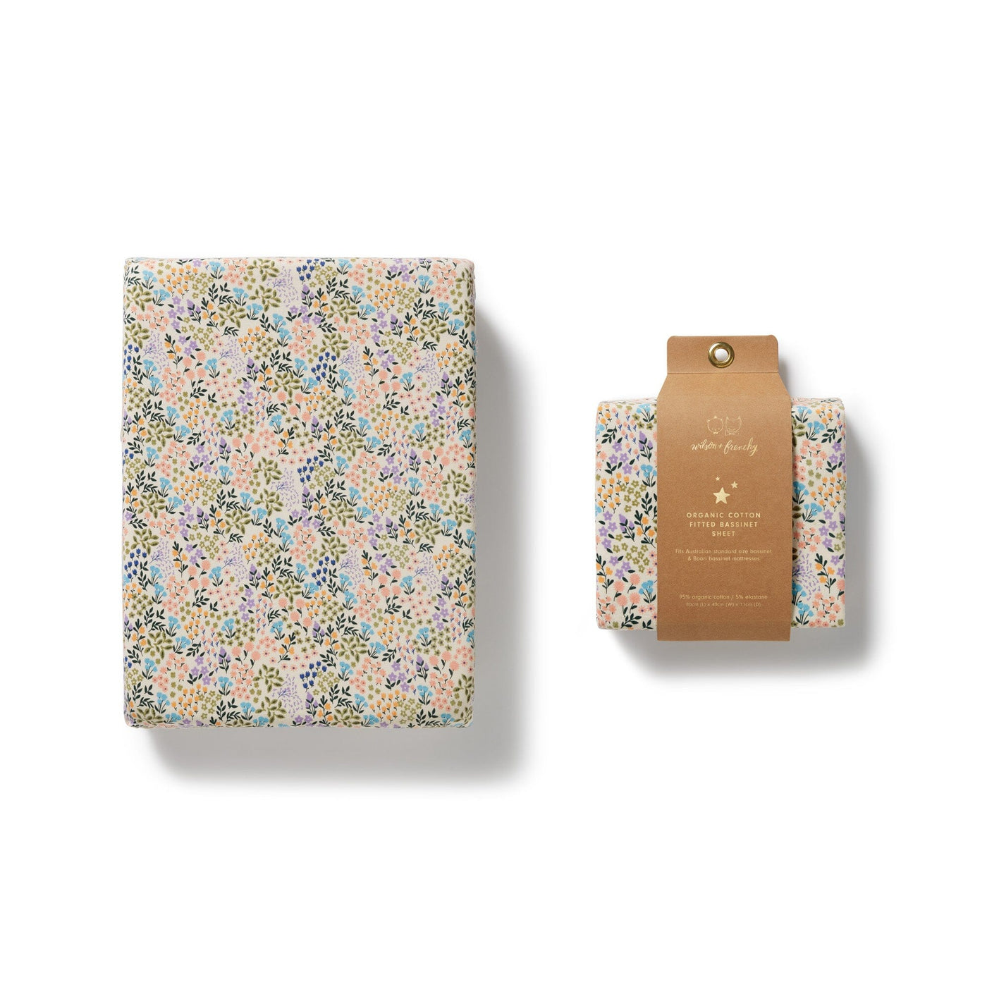 Wilson & Frenchy - Organic Bassinet Sheet | Tiny Bloom Bassinet Sheet Wilson & Frenchy 