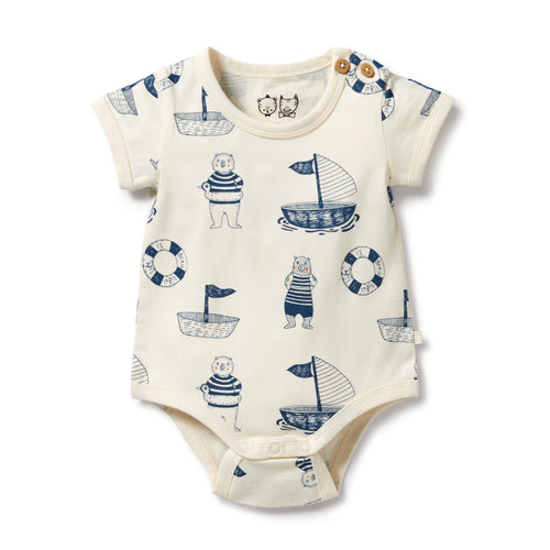 Wilson & Frenchy - Organic Bodysuit Nautical Bear