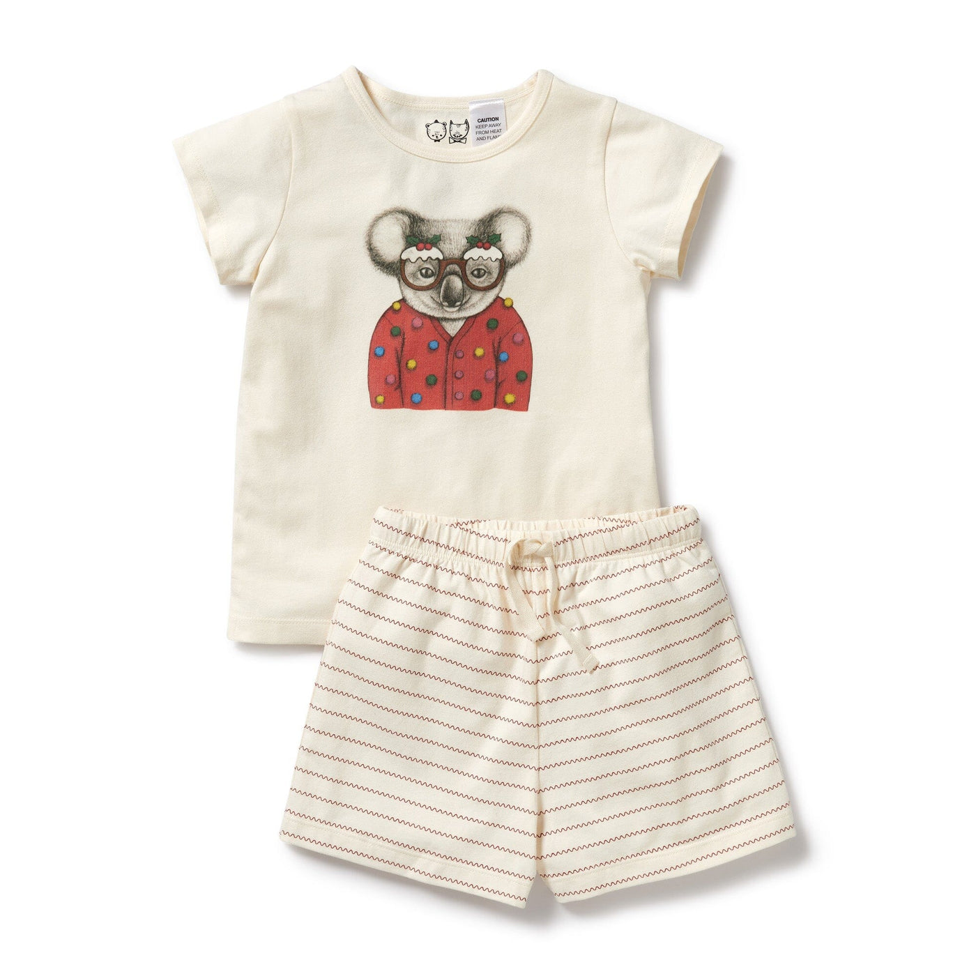 Wilson & Frenchy - Organic Christmas Pyjamas Koala Short Sleeve Pyjamas Wilson & Frenchy 