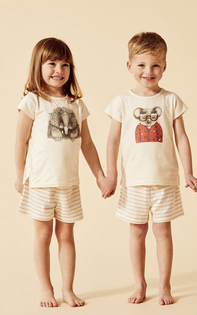 Wilson & Frenchy - Organic Christmas Pyjamas Koala Short Sleeve Pyjamas Wilson & Frenchy 