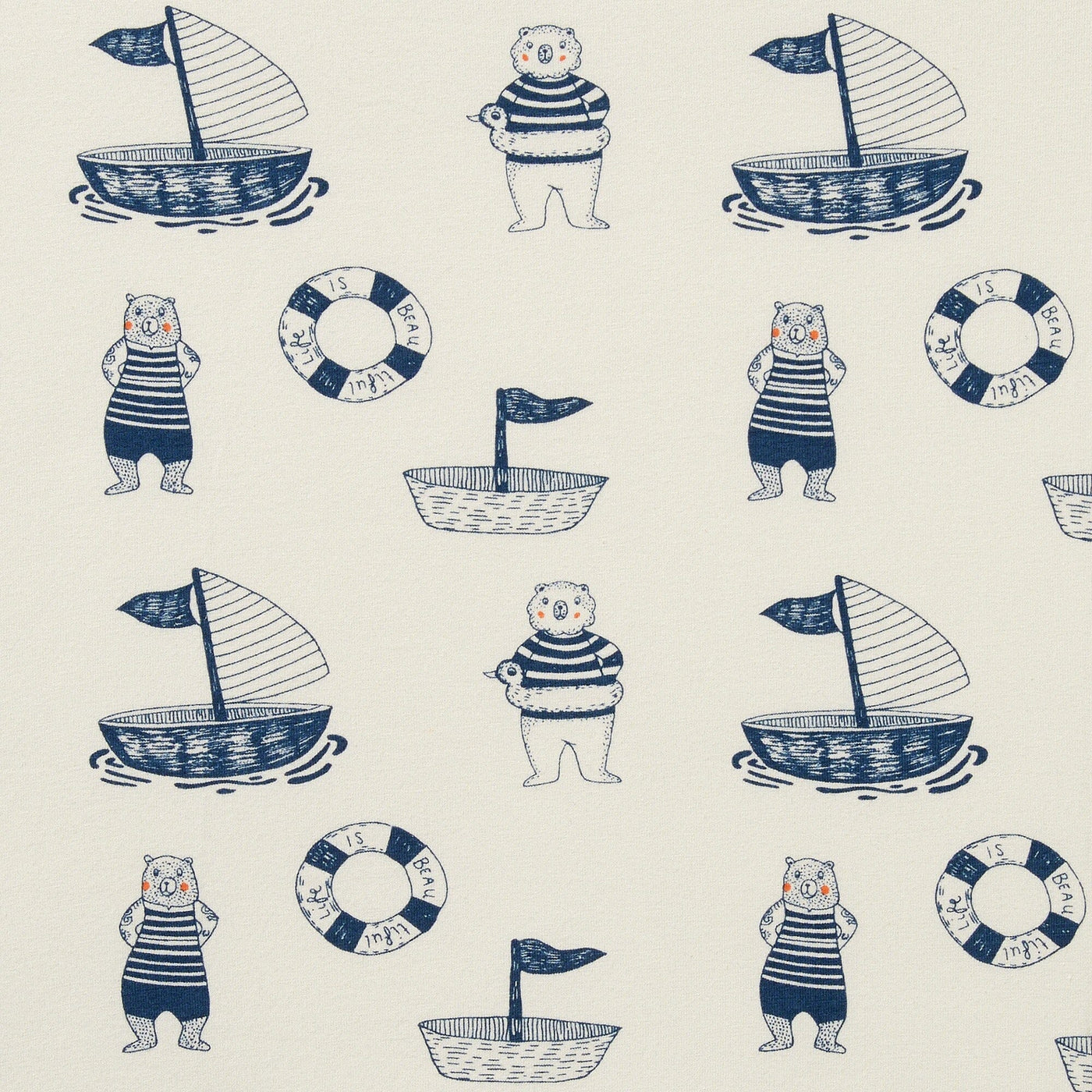 Wilson & Frenchy - Organic Cot Sheet Nautical Bear Cot Sheet Wilson & Frenchy 