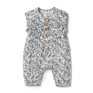 Wilson & Frenchy - Organic Crinkle Growsuit Blue Coral