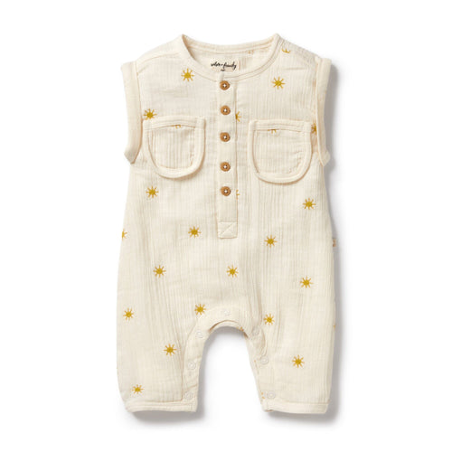 Wilson & Frenchy - Organic Crinkle Growsuit Sunshine