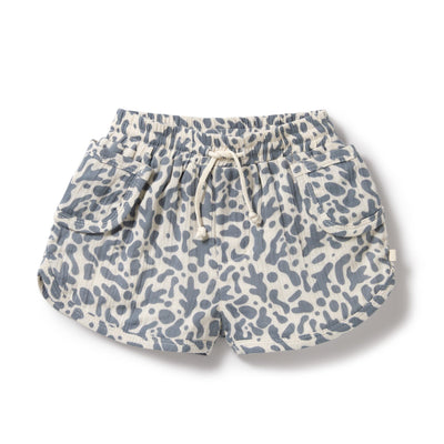 Wilson & Frenchy - Organic Crinkle Short Blue Coral Shorts Wilson & Frenchy 