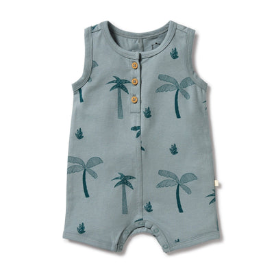 Wilson & Frenchy - Organic Henley Growsuit Palm Days Growsuit Wilson & Frenchy 