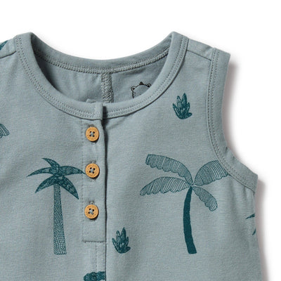 Wilson & Frenchy - Organic Henley Growsuit Palm Days Growsuit Wilson & Frenchy 